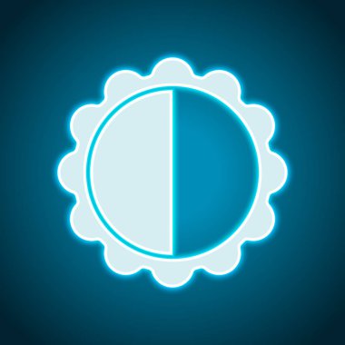 parlaklık. basit siluet. Neon tarzı. Işık dekorasyon simgesi. Parlak elektrik sembolü