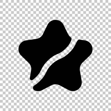 Yıldız simgesi kırık. Oranı, favori değil, aksine iptal. Saydam arka plan siyah sembolü