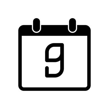 9 gün, basit simge takvim