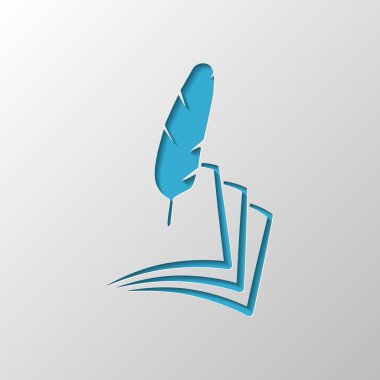 geçiş yumuşatma ve kağıt. basit siluet. Kağıt tasarımı. Gölge ile düzenlenen sembolü