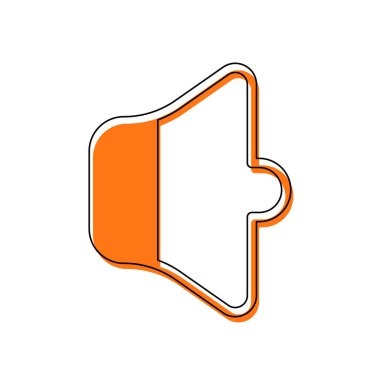 Basit birim dk. izole simge siyah ince dağılımı ve farklı katmanlarda doldurma taşındı turuncu oluşan. Beyaz arka plan