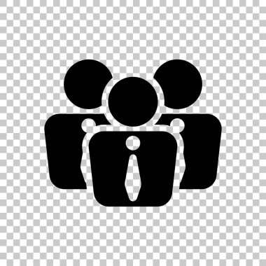 Office insanlar, takım. Saydam arka plan siyah sembolü