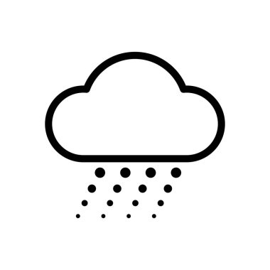 Kar ve bulut. Doğrusal, ince anahat