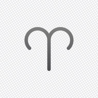 Astrolojik işaret. Koç basit simgesi. Kılavuz arka plan üzerinde