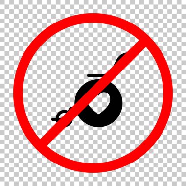 Tekerlekli sandalye ve kalp, anahat simgesi. Siyah kırmızı uyarı işareti şeffaf arka plan ile nesnesinde izin yok