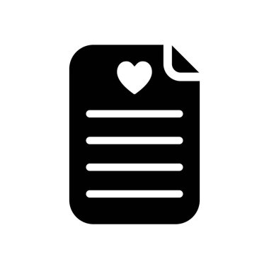 Tıbbi geçmişi veya rapor. En sevdiğiniz metin. Kağıt ve kalp