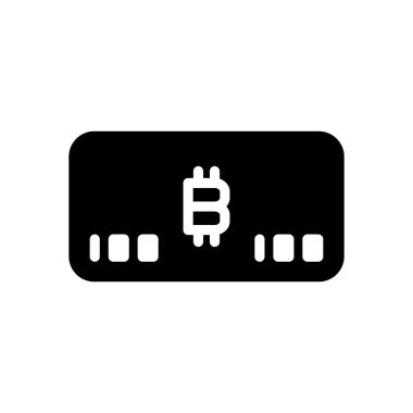 Elektronik para simgesi. Bitcoin kartı