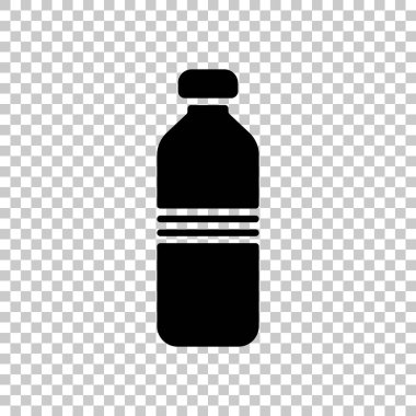 şişe su, basit simgesi. Saydam arka plan üzerinde.