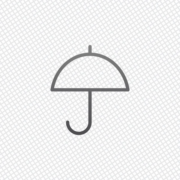 Проста Значок Парасольки Лінійні Тонкі Контури Тлі Сітки — стоковий вектор