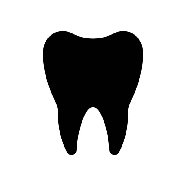 Silhouette Tooth Simple Icon — Stock Vector