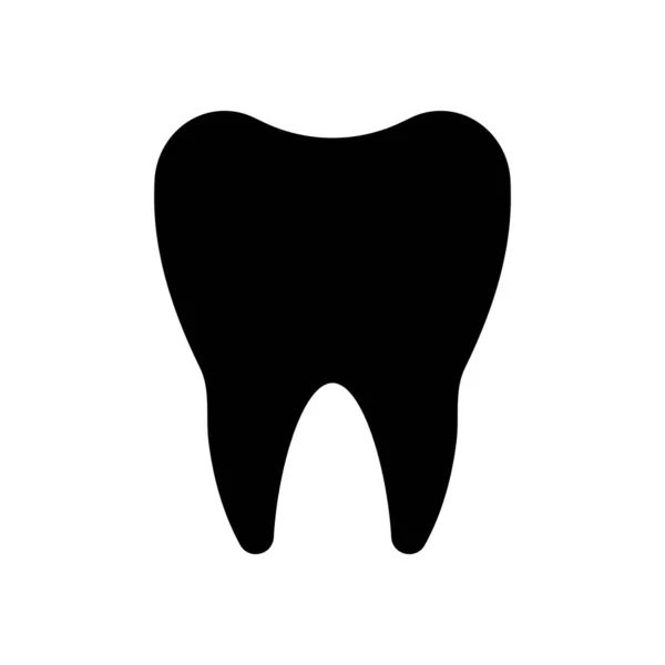 Silhueta Dente Ícone Simples —  Vetores de Stock