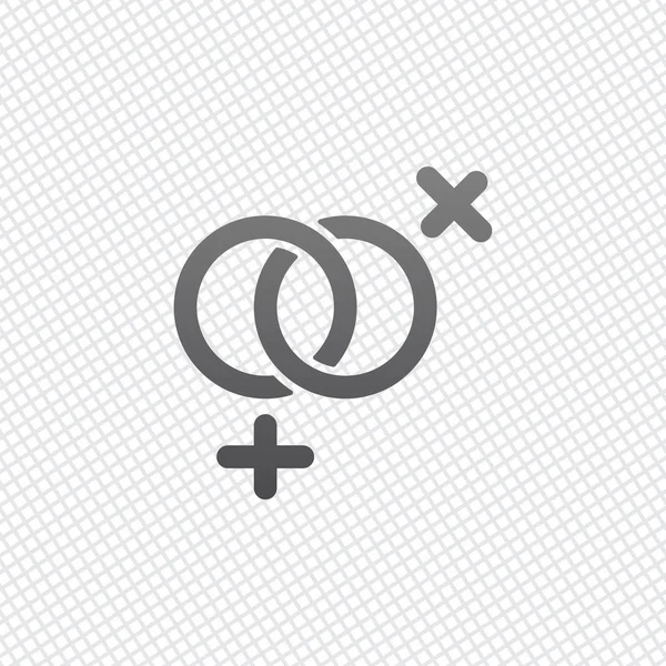 Genderový Symbol Lineární Symbol Jednoduchý Lesbická Ikona Pozadí Tabulky — Stockový vektor