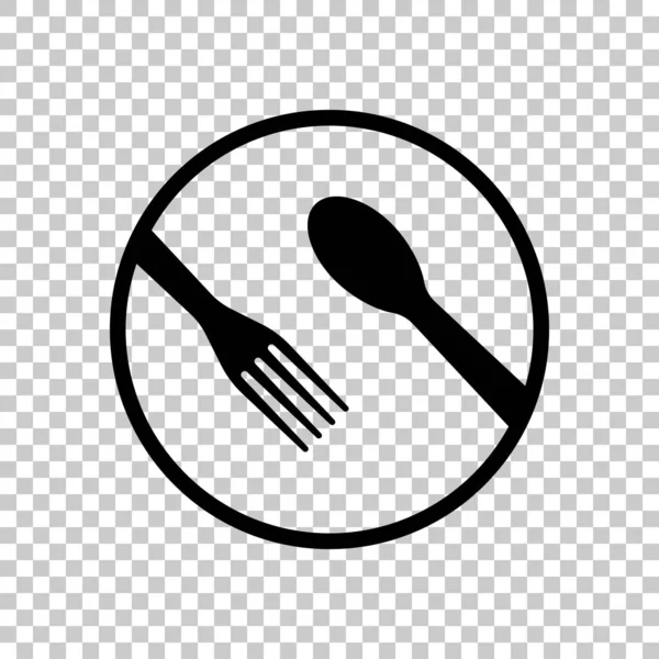 Food Tools Fork Spoon Transparent Background — Stock Vector