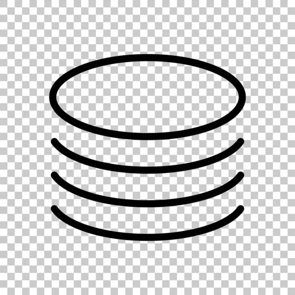 Icône Base Symbole Linéaire Simple Contour Mince Sur Fond Transparent — Image vectorielle