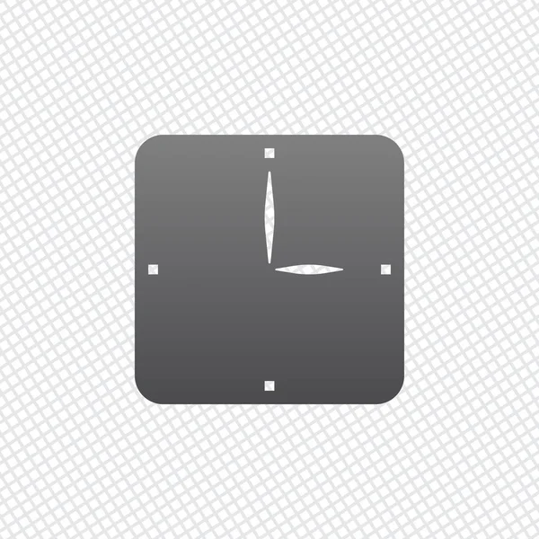 Icono Reloj Simple Sobre Fondo Rejilla — Archivo Imágenes Vectoriales