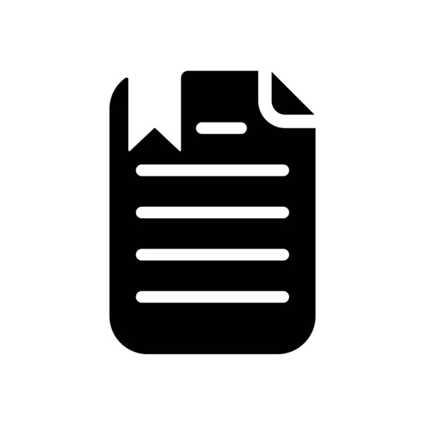 Document Text Bookmark — Stock Vector