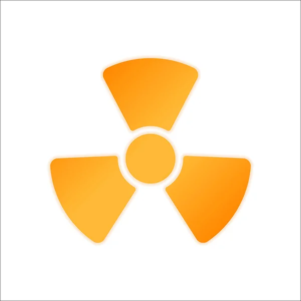 Symbole Simple Radiation Icône Radioactivité Panneau Orange Avec Faible Luminosité — Image vectorielle