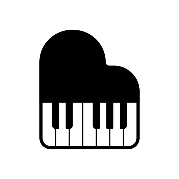 Icône Piano Queue Sur Fond Blanc — Image vectorielle