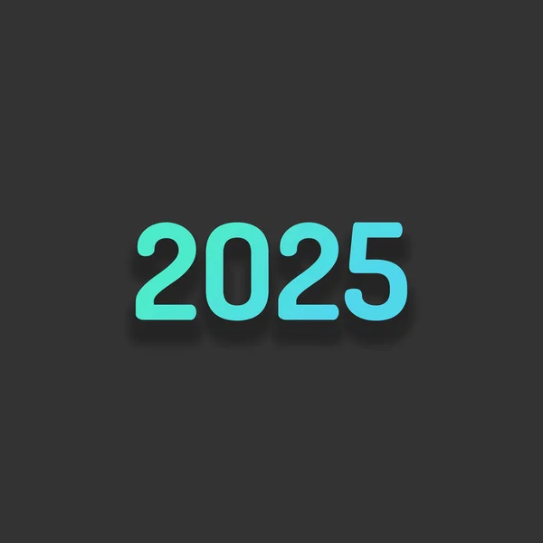 2025 Número Icono Feliz Año Nuevo Concepto Logotipo Colorido Con — Archivo Imágenes Vectoriales