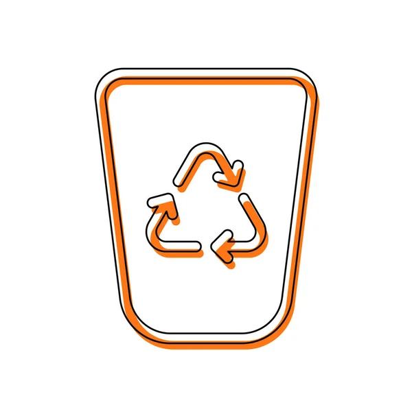 Recucle Bin Hergebruik Symbool Backet Lineaire Dunne Omtrek Geïsoleerde Pictogram — Stockvector