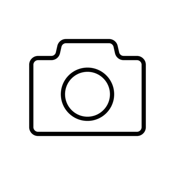 Fotocamera Lineaire Symbool Met Dunne Rand Eenvoudige Pictogram — Stockvector