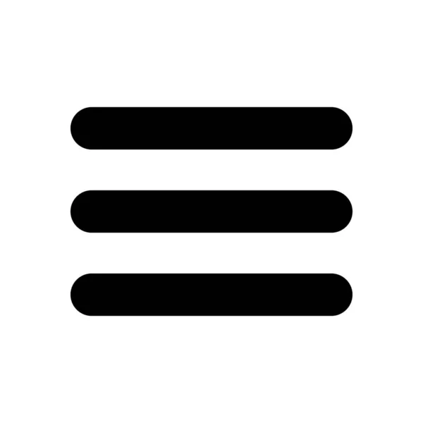 Hamburger menü. Web simgesi. Beyaz arka planda siyah