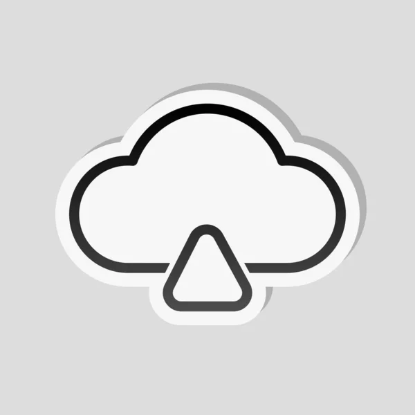 Викласти Вивантаження Простої Піктограми Хмари Лінійний Символ Тонким Контуром Стиль — стоковий вектор
