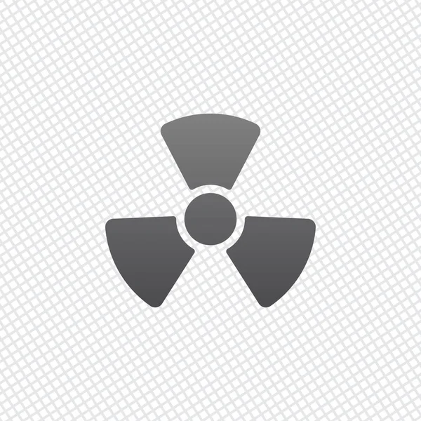 Radiazione Semplice Simbolo Icona Della Radioattività Sullo Sfondo Della Griglia — Vettoriale Stock