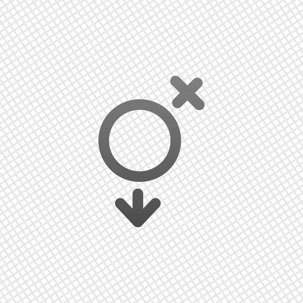 Гендерний Символ Лінійний Символ Проста Трансгендерна Піктограма Тлі Сітки — стоковий вектор