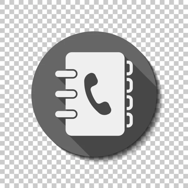 Carnet Adresses Avec Indicatif Téléphonique Sur Couverture Icône Simple Icône — Image vectorielle