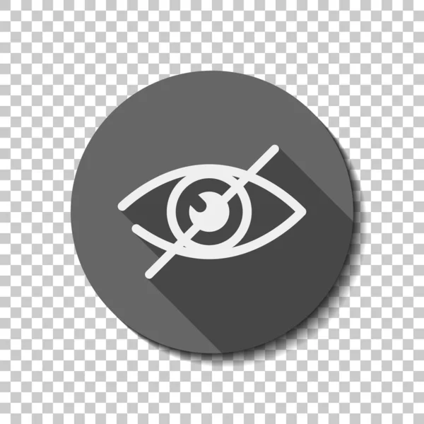 Dont Look Crossed Out Eye Simple Icon White Flat Icon — Stock Vector