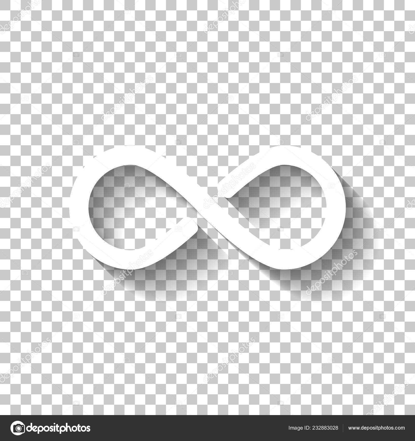 Infinity Symbol Simple Icon White Icon Shadow Transparent Background Stock  Vector by © 232883028