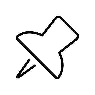 Basit bir itme. Doğrusal simgesi, ince anahat