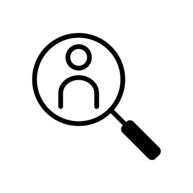 İnsan secource, arama profili. Doğrusal simgesi, ince anahat