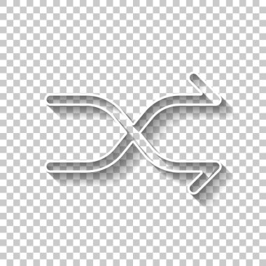 Basit ok geçti. Doğrusal, ince anahat. Gölge şeffaf arka plan üzerinde beyaz anahat işaretiyle