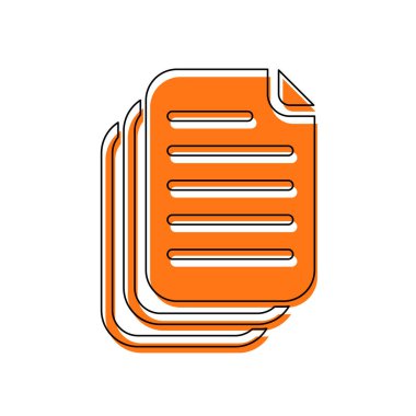 belge. basit siluet. İzole simge siyah ince dağılımı ve farklı katmanlarda doldurma taşındı turuncu oluşan. Beyaz arka plan