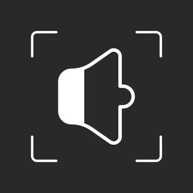 Basit birim dk. beyaz nesne kamera otomatik odaklama koyu arka plan üzerinde