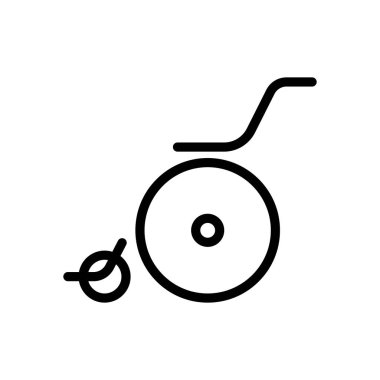 Tekerlekli sandalye. Doğrusal, ince anahat