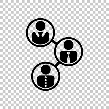 Office insanlar, takım. Saydam arka plan siyah sembolü