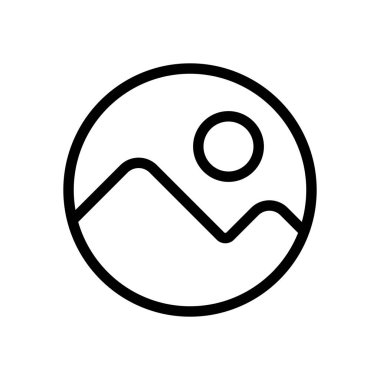 Basit resim simgesi. Doğrusal sembolü, ince anahat