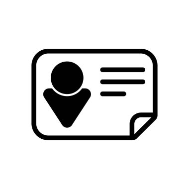 Kimlik kartı simgesi. Doğrusal stili