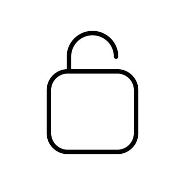 Basit kilidini. Doğrusal, ince anahat