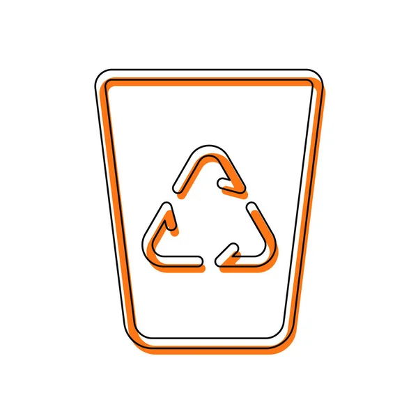 Recucle Bin Hergebruik Symbool Backet Lineaire Dunne Omtrek Geïsoleerde Pictogram — Stockvector