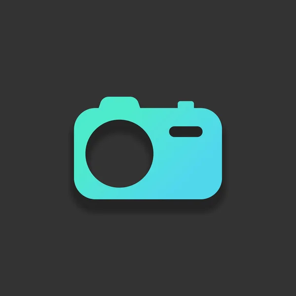 Einfache Fotokamera Technologie Ikone Farbenfrohes Logo Konzept Mit Sanftem Schatten — Stockvektor