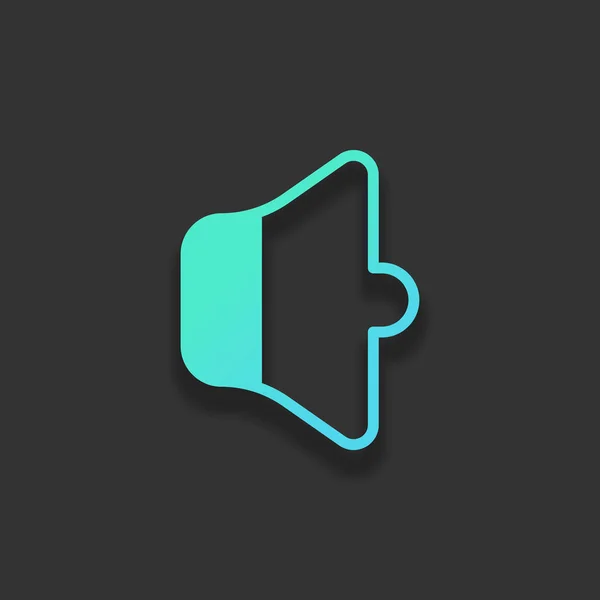 Eenvoudig Volume Min Kleurrijke Logo Concept Met Zachte Schaduw Donkere — Stockvector