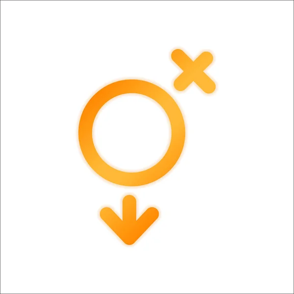 Gender Symbol Linear Symbol Simple Transgender Icon Orange Sign Low — Stock Vector