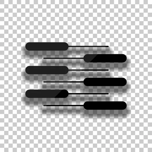 Значок Двойной Клавиатуры Дуэт Конкуренция Вертикальный Вид Значок Черного Стекла — стоковый вектор