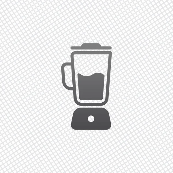 Icono Licuadora Simple Mezclador Electrónico Cocina Sobre Fondo Rejilla — Vector de stock