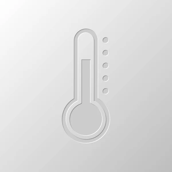 Einfaches Thermometer Symbol Papiergestaltung Abgeschnittenes Symbol Stilbruch — Stockvektor