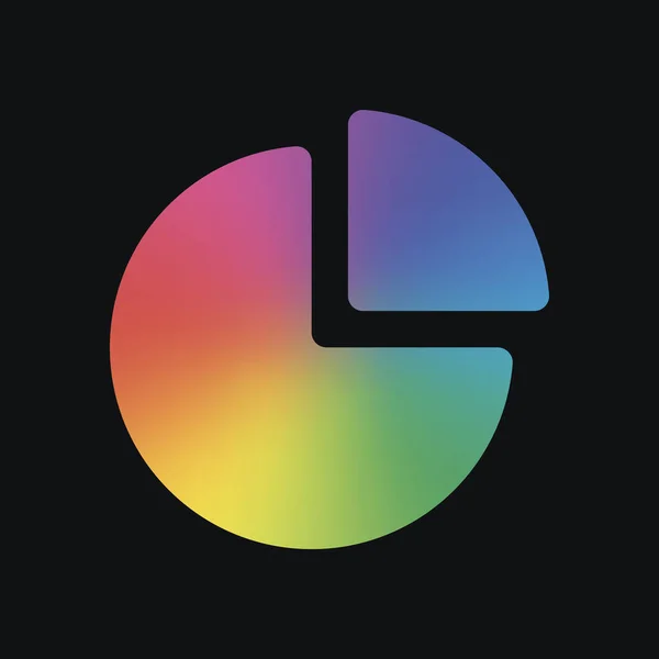 Symbolbild Für Geschäftskuchen Regenbogenfarbe Und Dunkler Hintergrund — Stockvektor